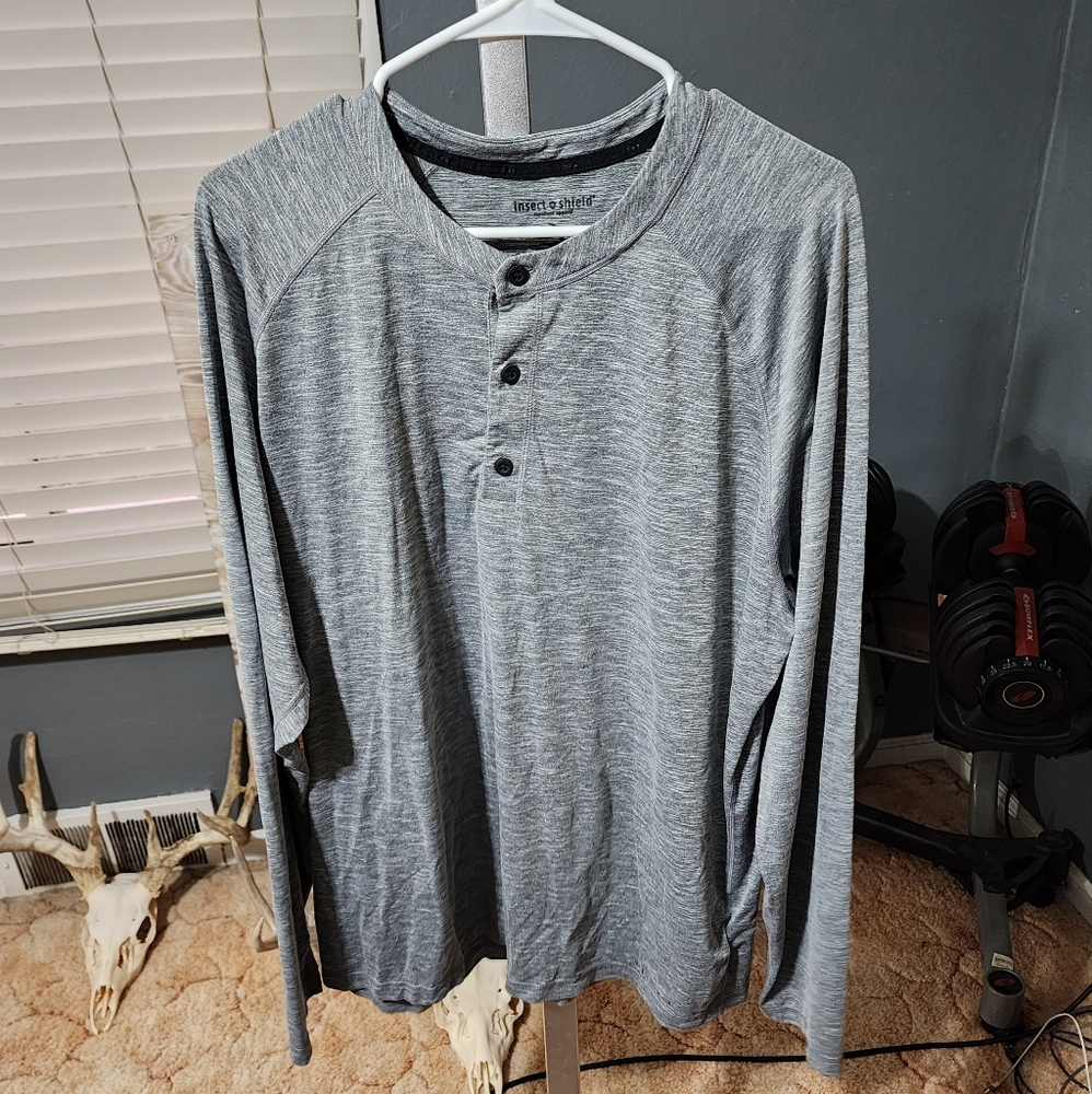Sitka Insect Shield XL Heathered Grey Henley